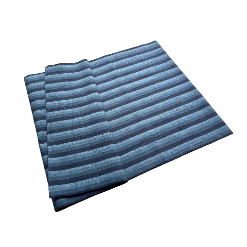 綿紬 巻き帯縞 深水