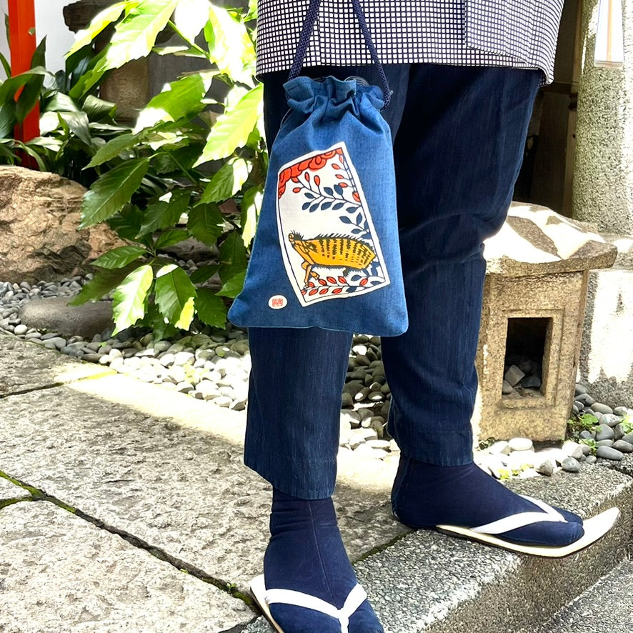 高虎 合財袋 猪鹿蝶