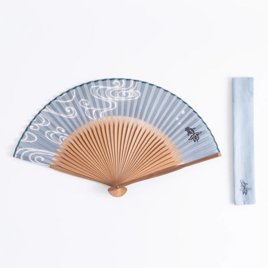 渋好み扇子　流水金魚