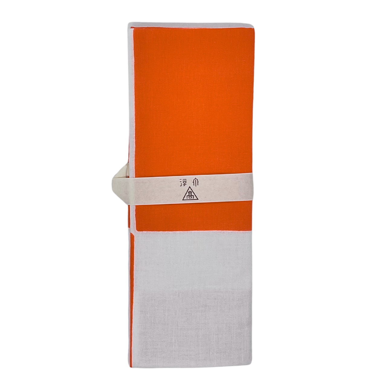 高虎　手ぬぐい　変り市松 オレンジ