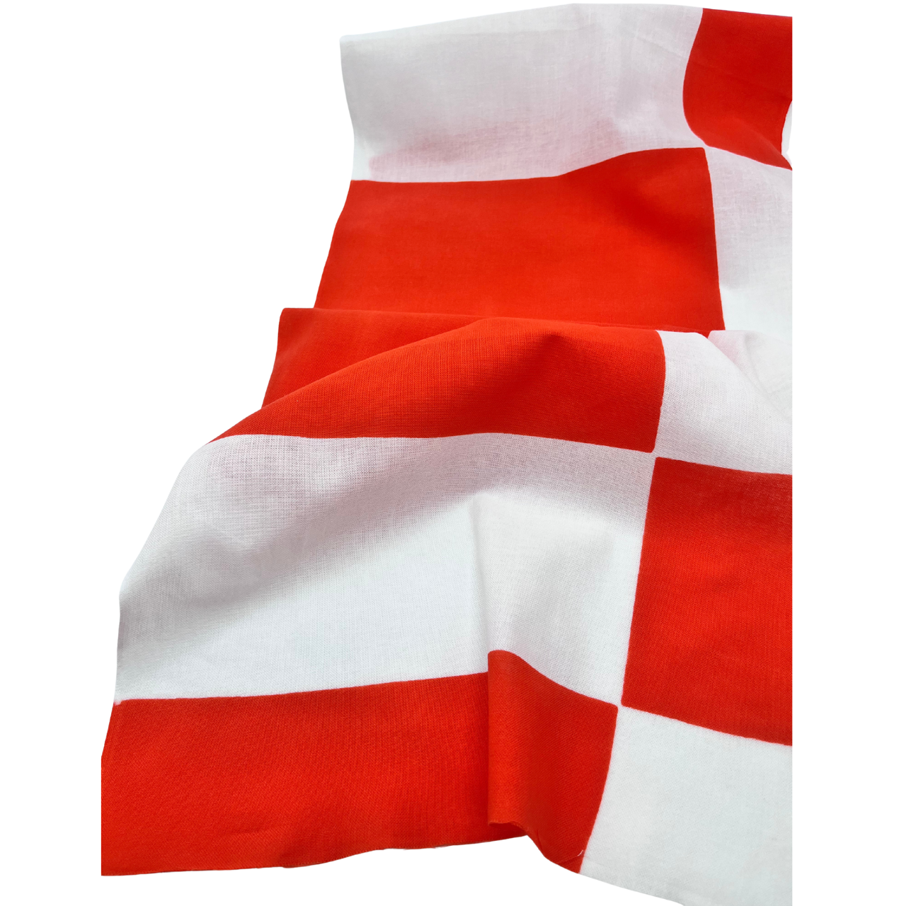 高虎　手ぬぐい　変り市松 オレンジ