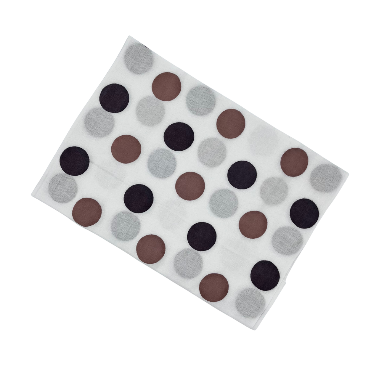 高虎　手ぬぐい　水玉 茶