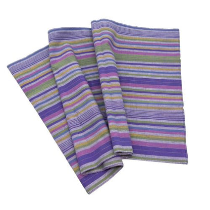 綿紬　巻き帯縞　夕凪