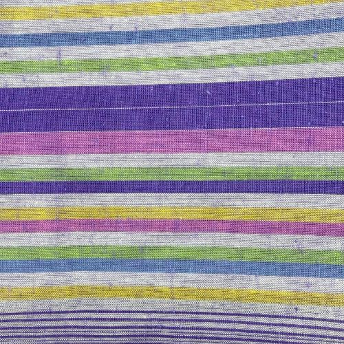 綿紬　巻き帯縞　夕凪