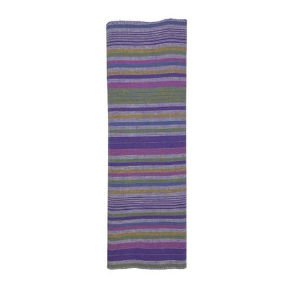 綿紬　巻き帯縞　夕凪