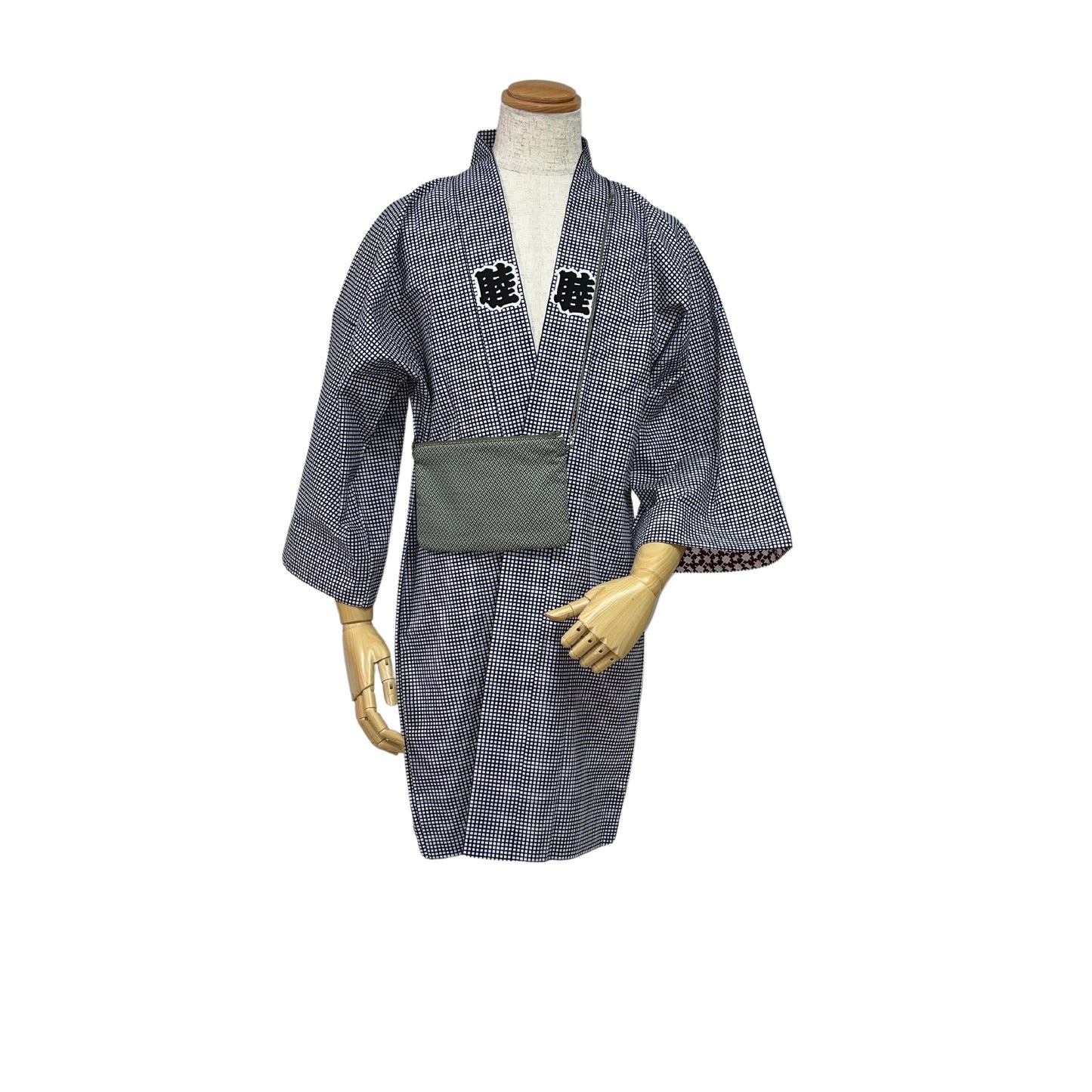 千代掛け　二の字小紋 （横型チャック付）