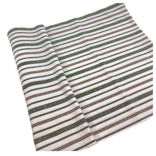 綿紬 巻き帯縞 しらかば